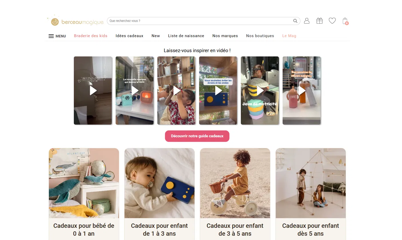 Web Stories on Gift Ideas and Baby Registry pages