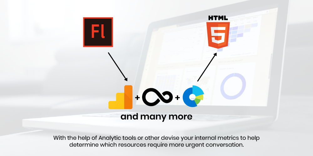 Fl ash and HTML icon