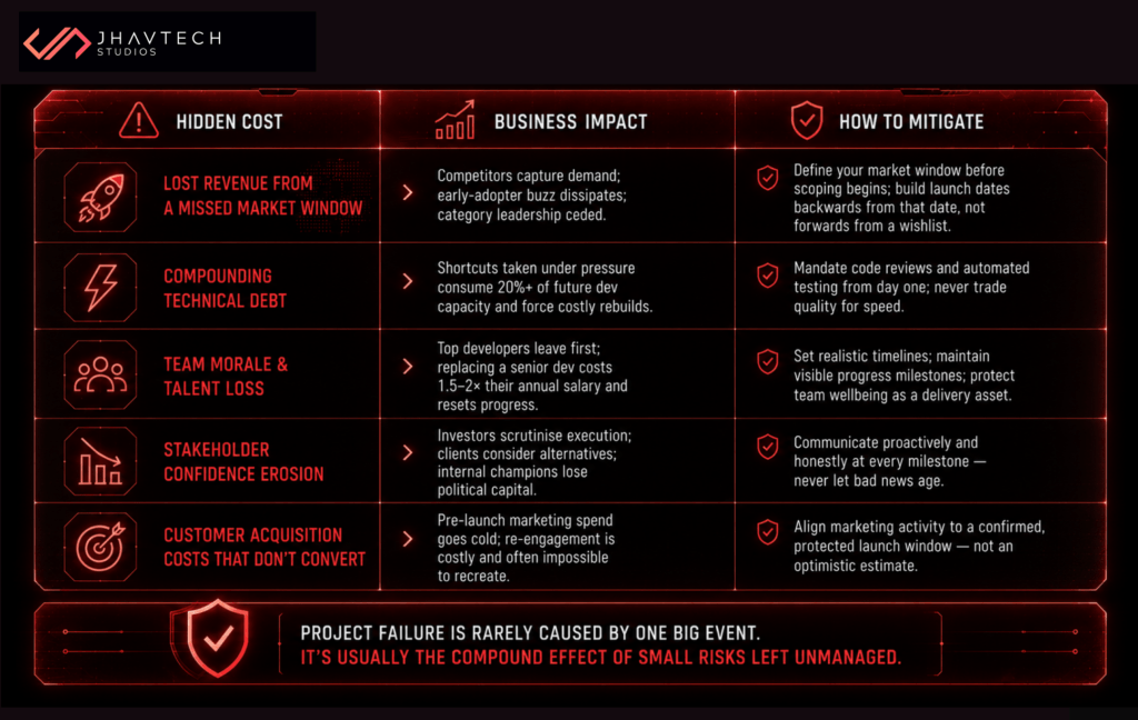 Hidden costs of software delays