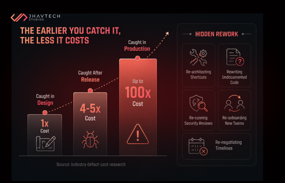How fixing bugs earlier reduces app development costs