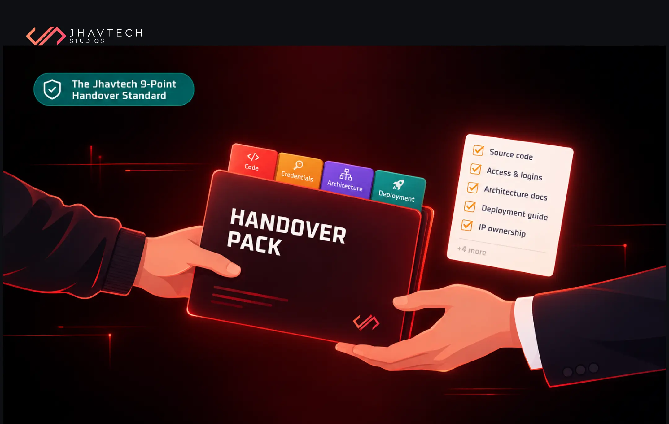 Software handover pack with key project documents
