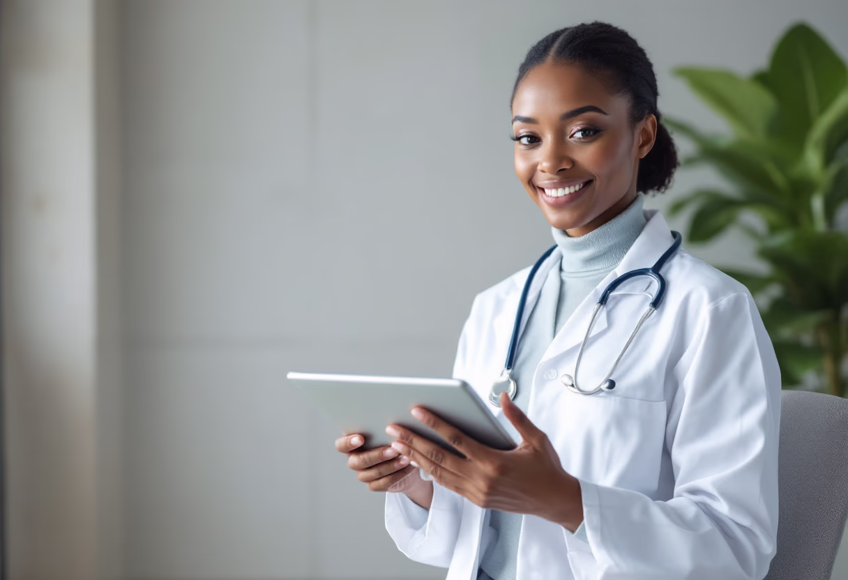 image of healthcare professional using ai software