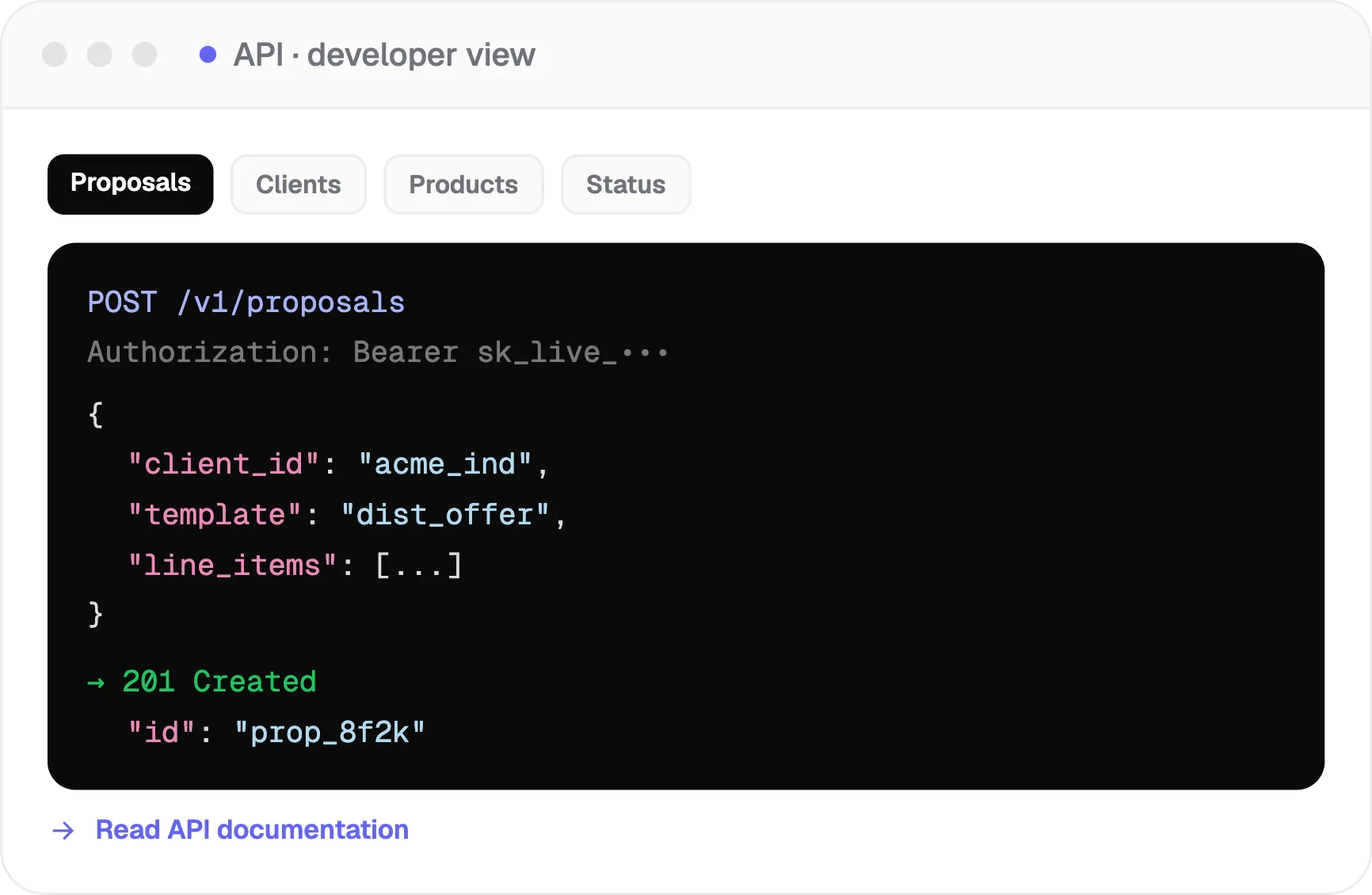 API