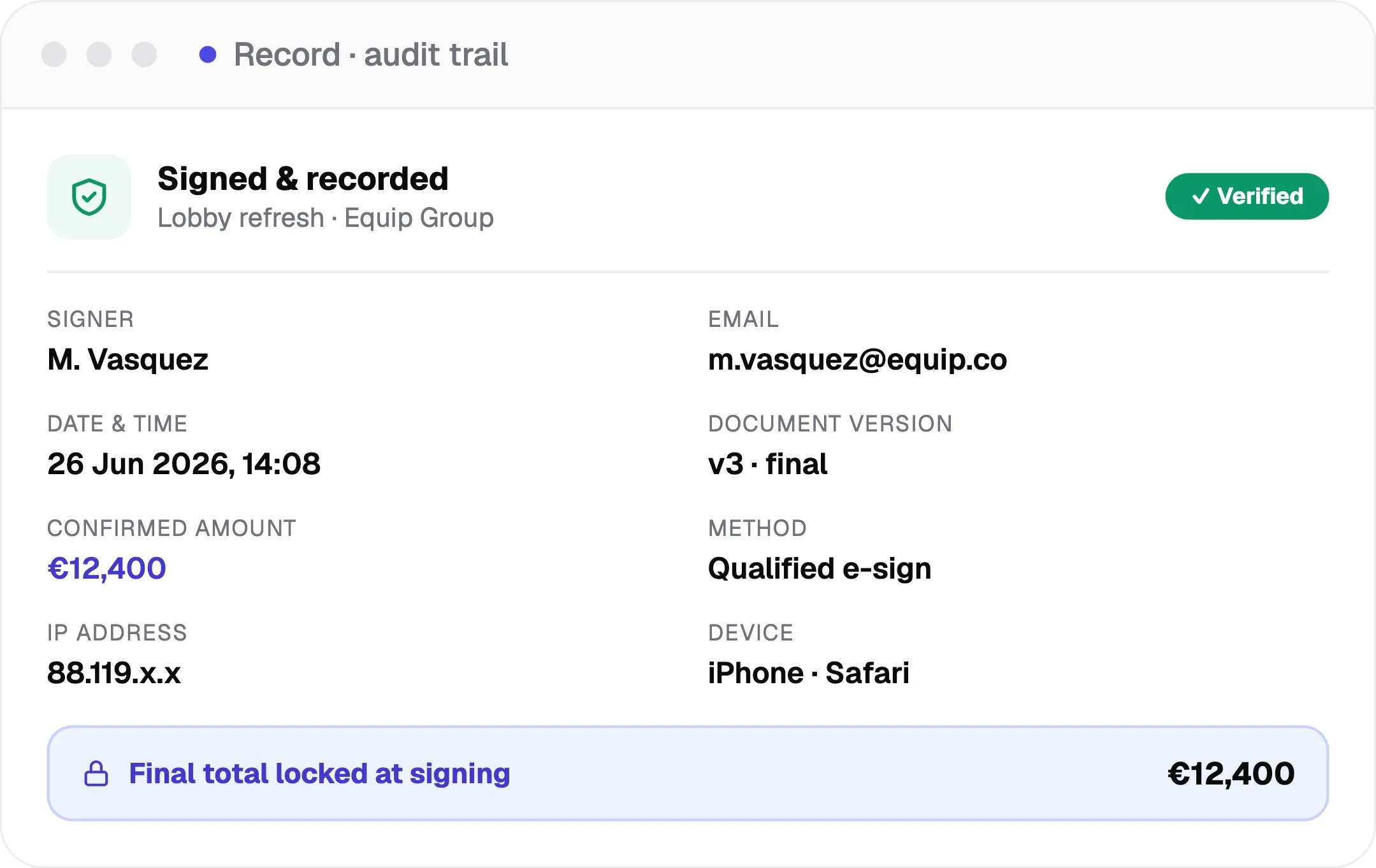 audit trail