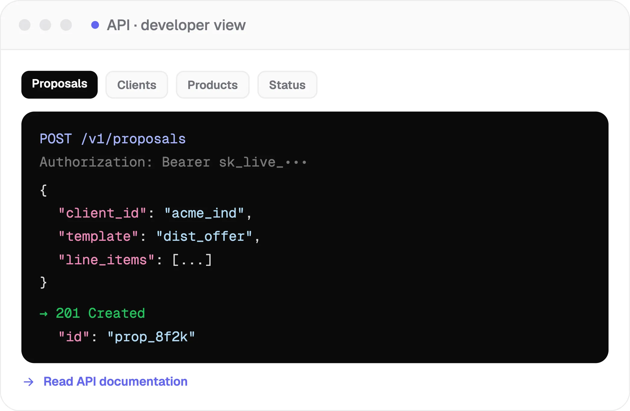 API