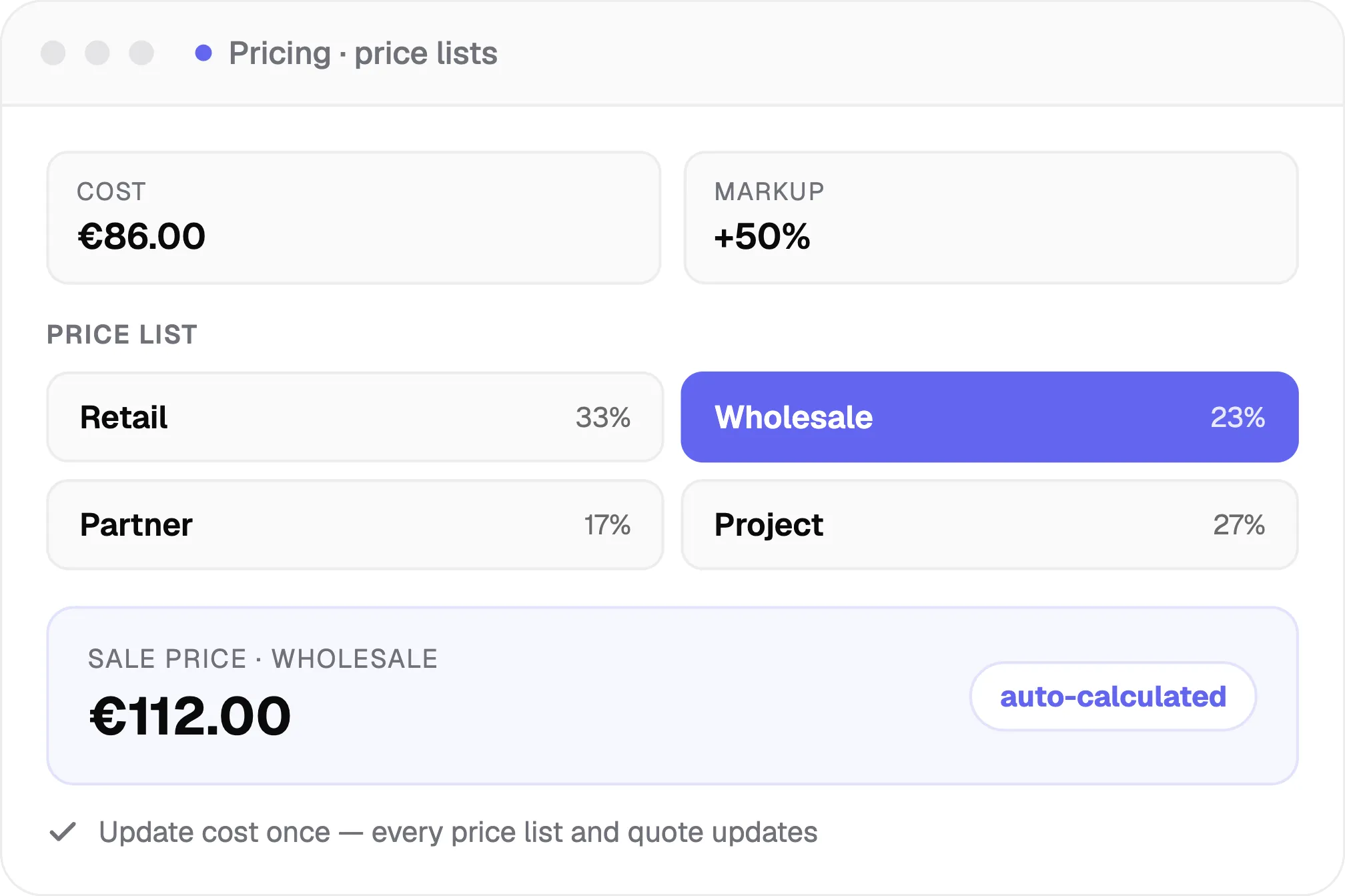 pricelists