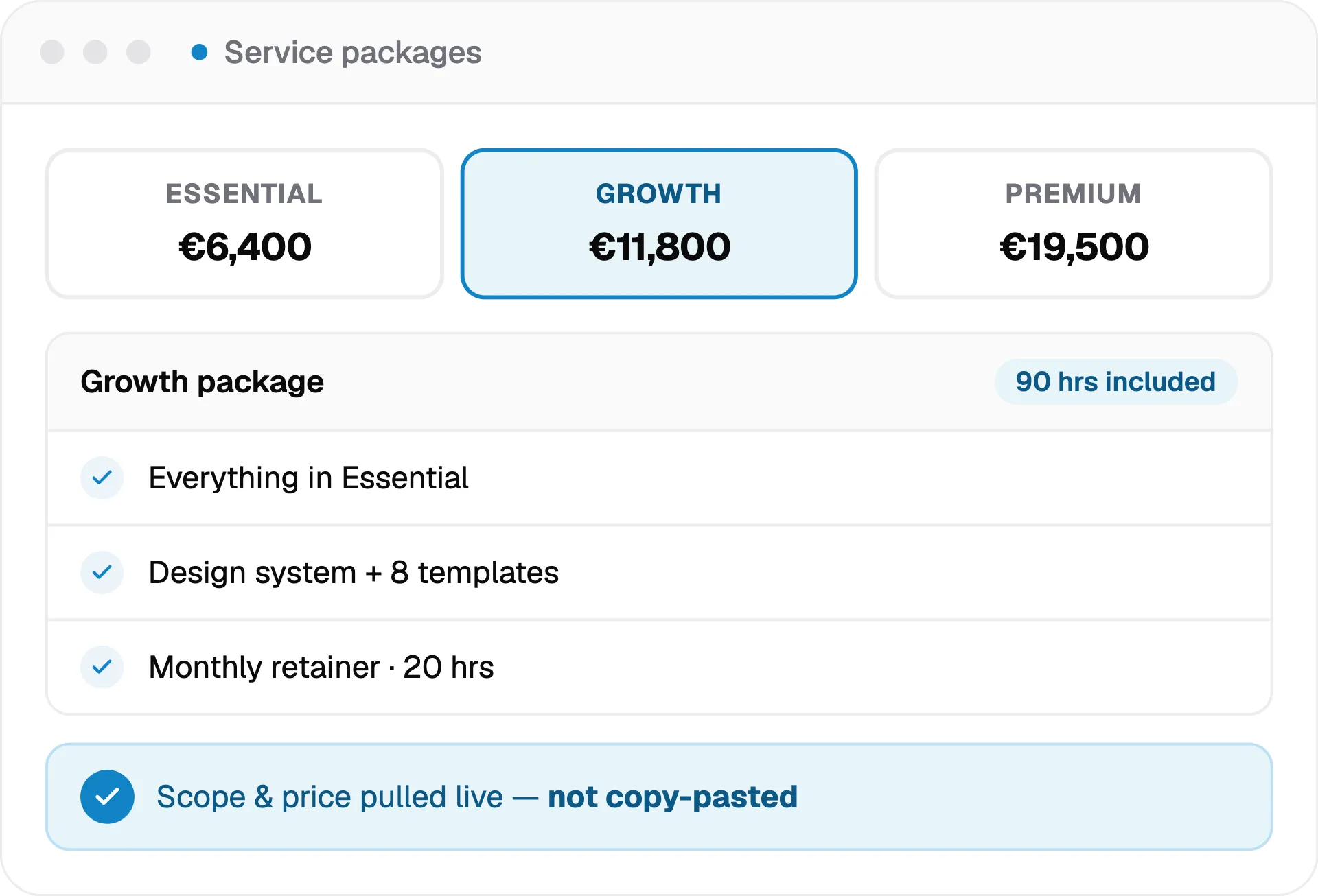 service packages
