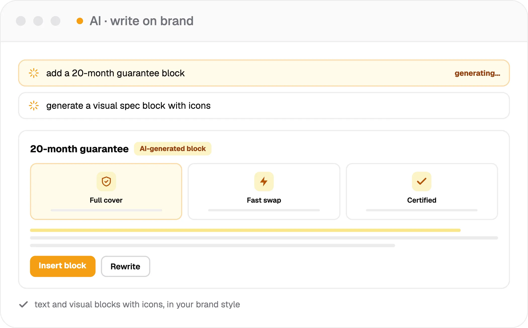 AI write on brand