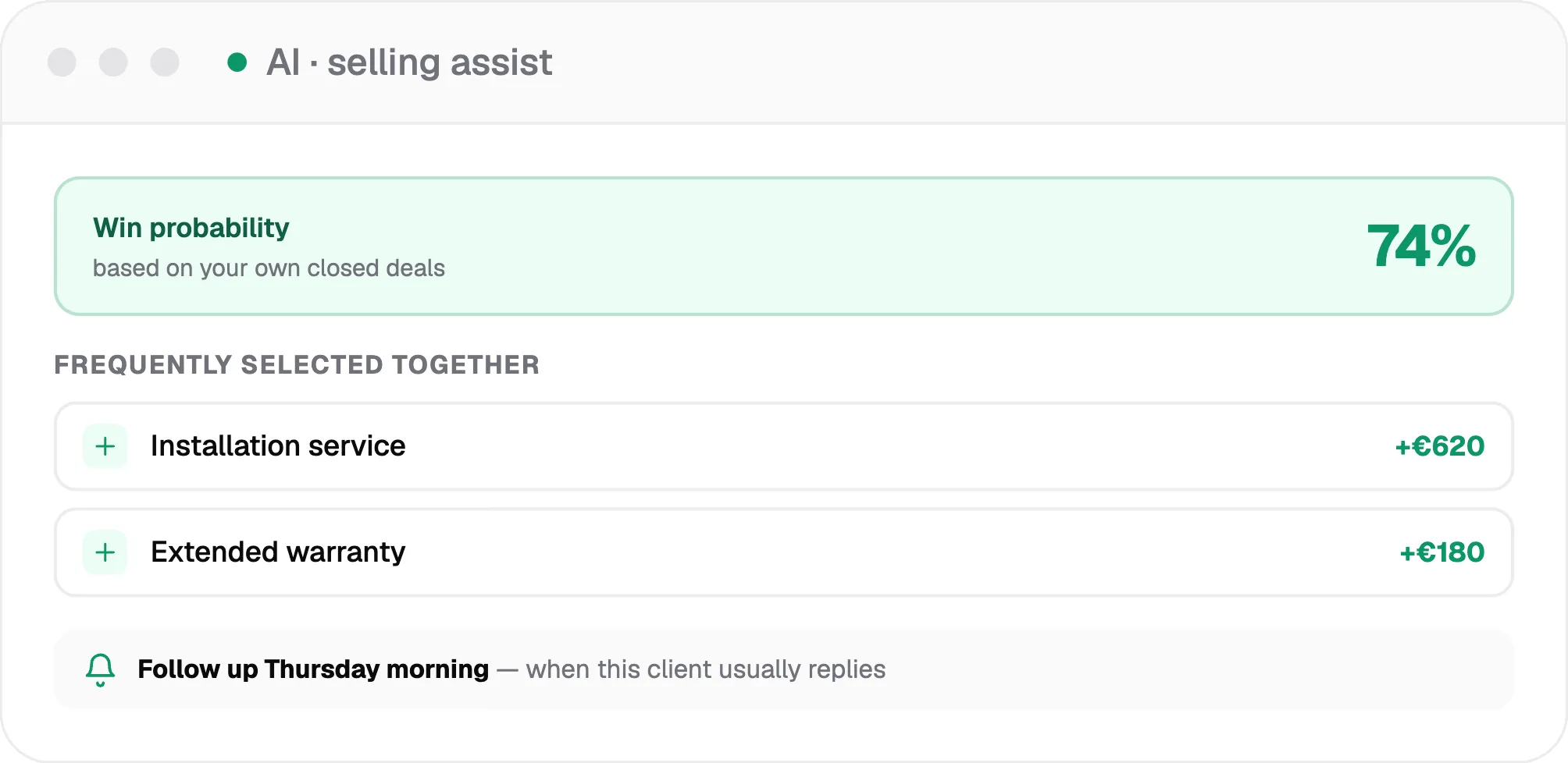 AI selling assist