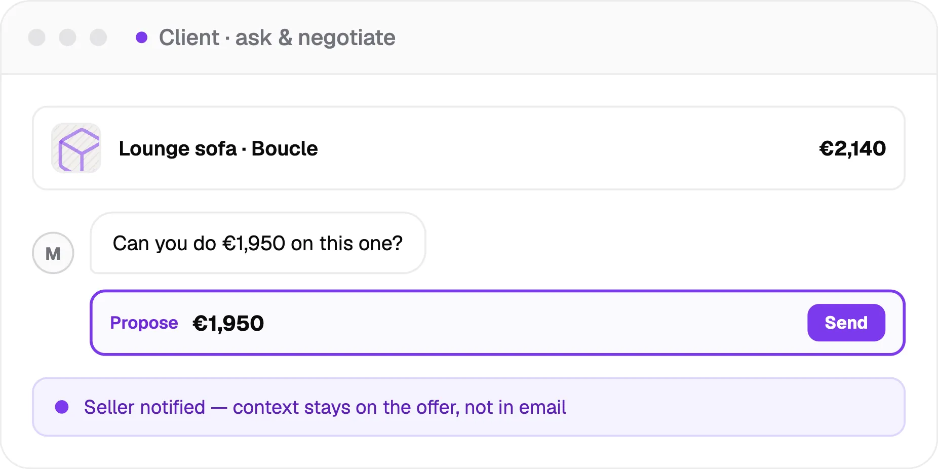 ask and negotiate