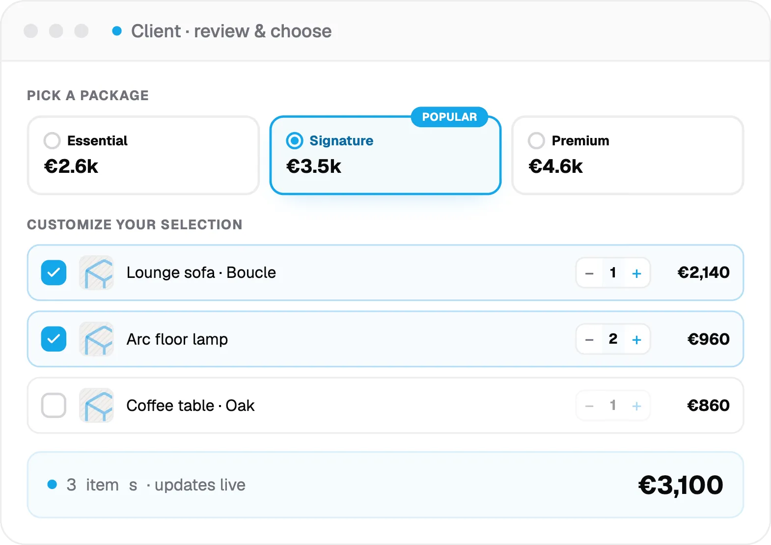 review and choose