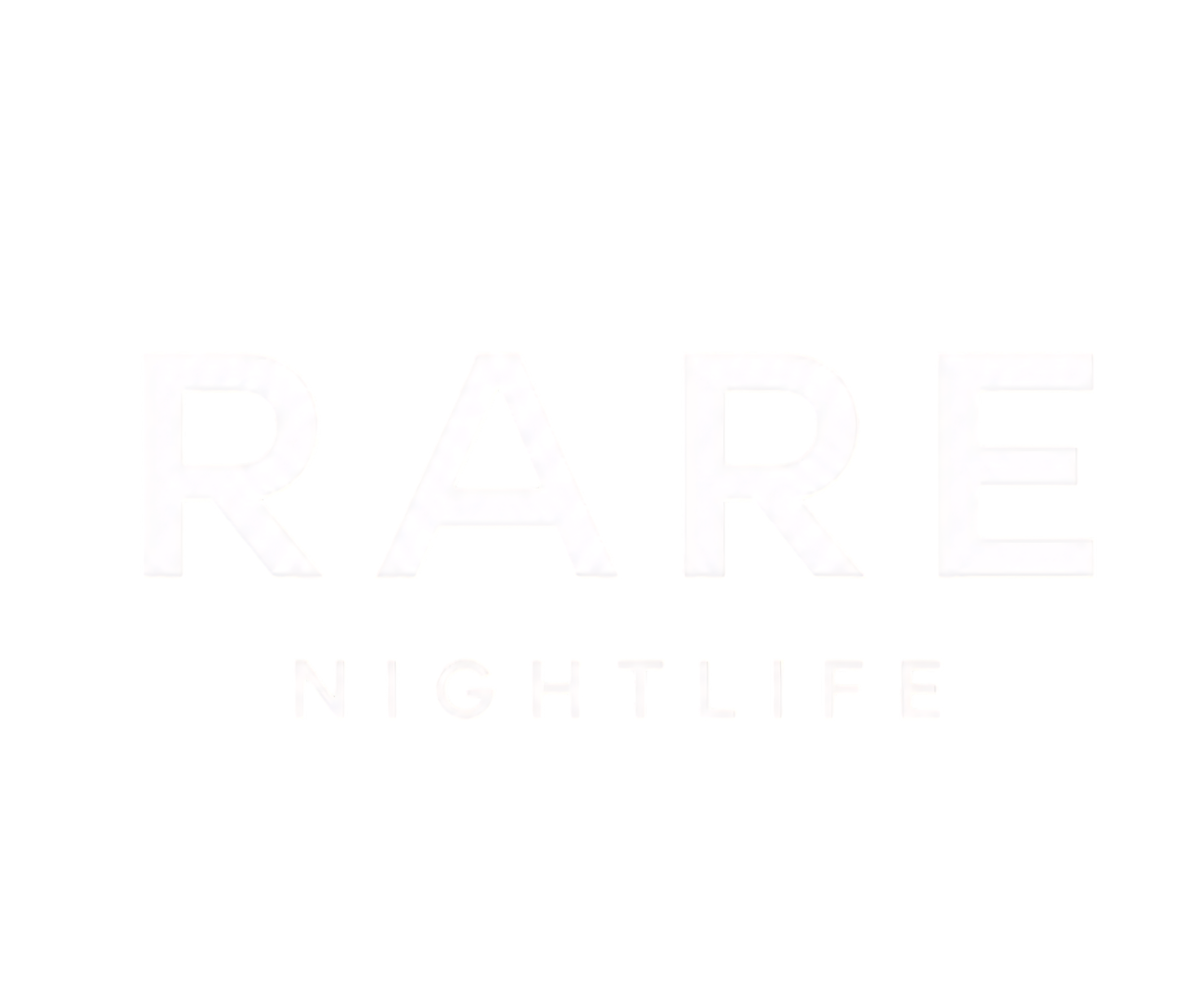 Text reading 'RARE NIGHTLIFE' in white on a black background.