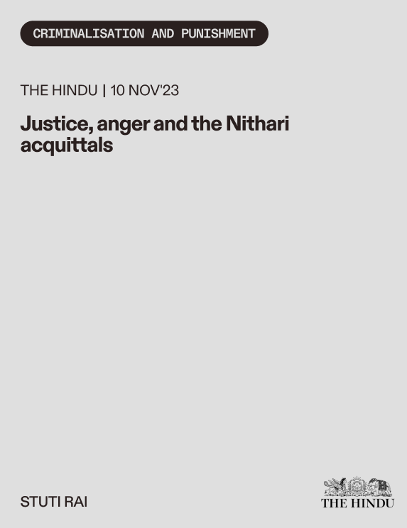 Thumbnail image for article: Justice, anger and the Nithari acquittals - The Hindu