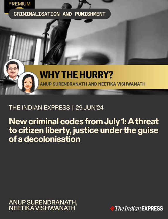 Thumbnail image for article: New criminal codes from July 1: A threat to citizen liberty, justice under the guise of a decolonisation