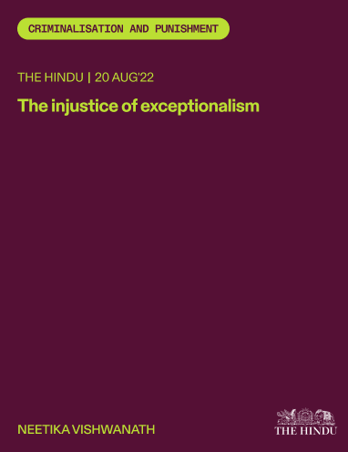 Thumbnail image for article: The injustice of exceptionalism - The Hindu