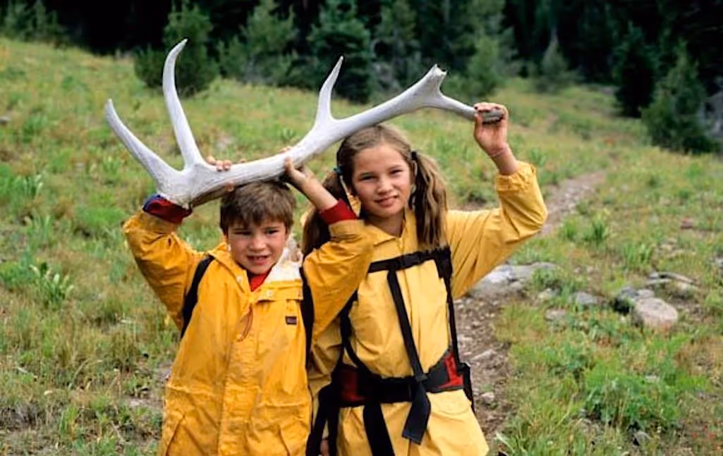 In Teton Wilderness, Wyoming, with sister, Summer Wuerthner