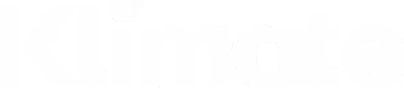 White text logo reading Klimate in a clean, modern font on a transparent background.