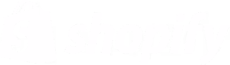 Shopify logo with stylized shopping bag and text.