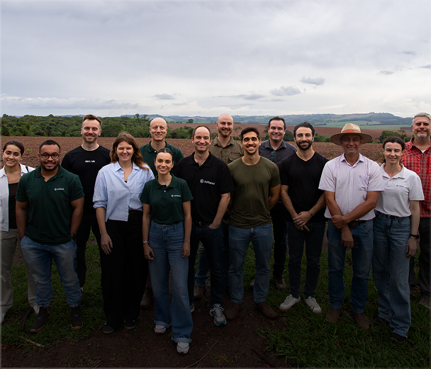 The InPlanet team together at a partner farm