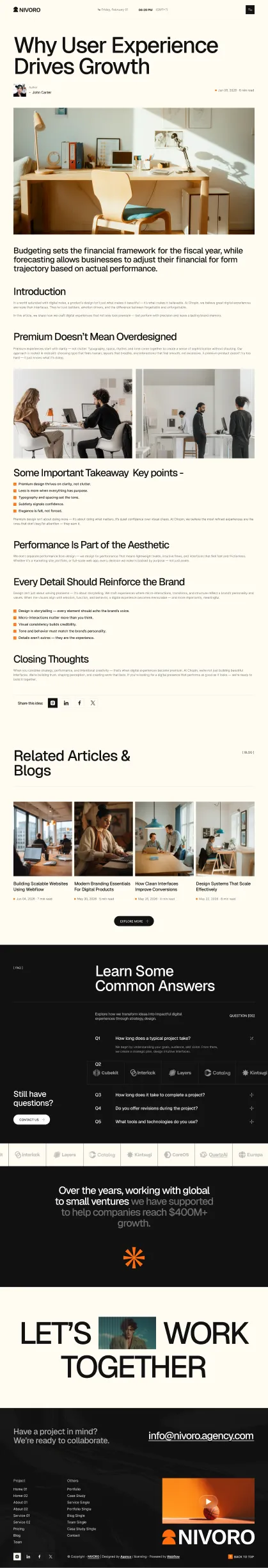 Blog Details showing details blogs.