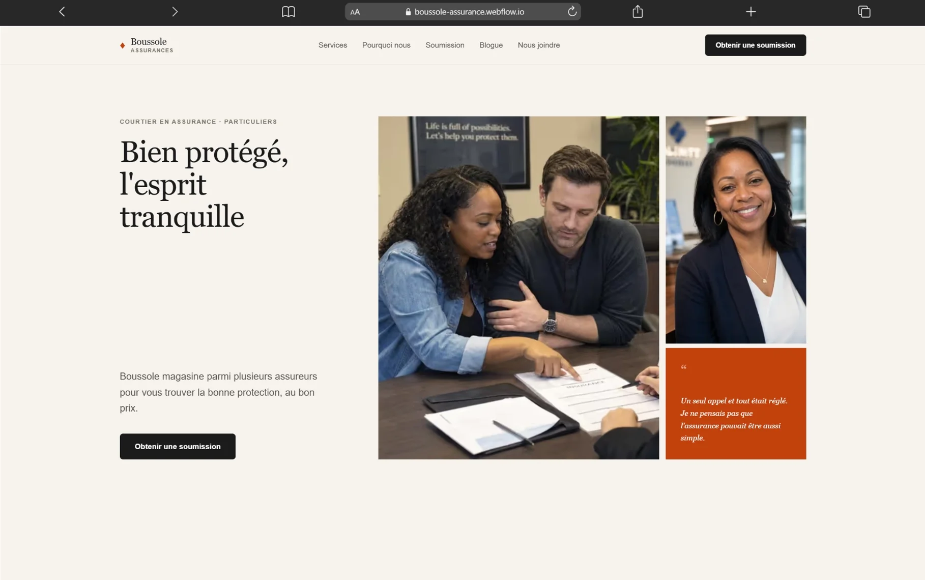 Démo ForgeBoxe — page complète sur navigateur desktop