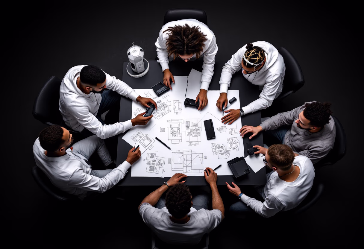 image of behindthescenes creation (for a game development company)