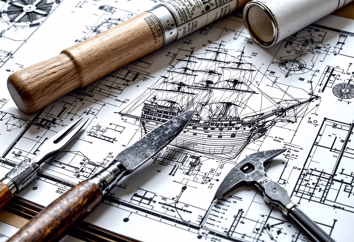 image of maritime history documents