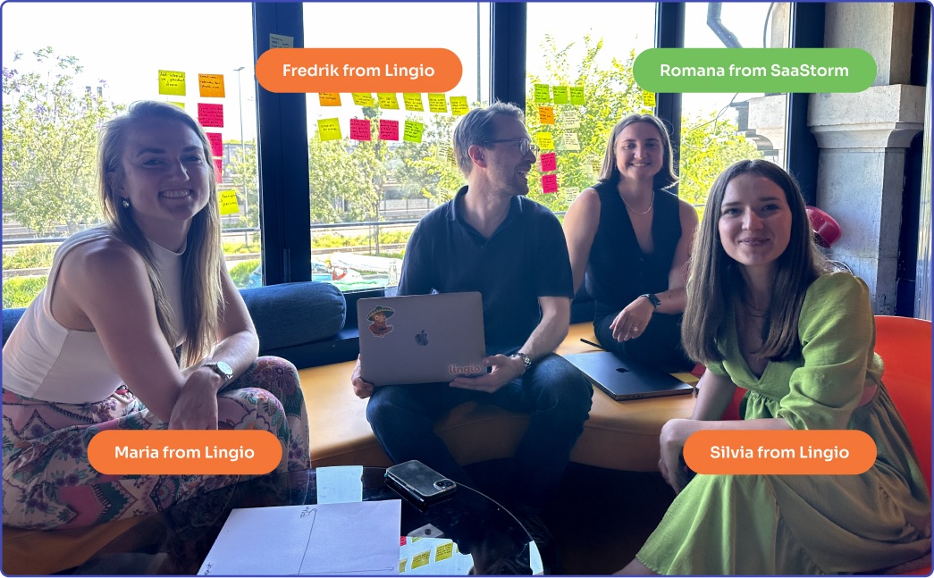 SaaStorm and Lingio teams together at the strategy session in Lisbon