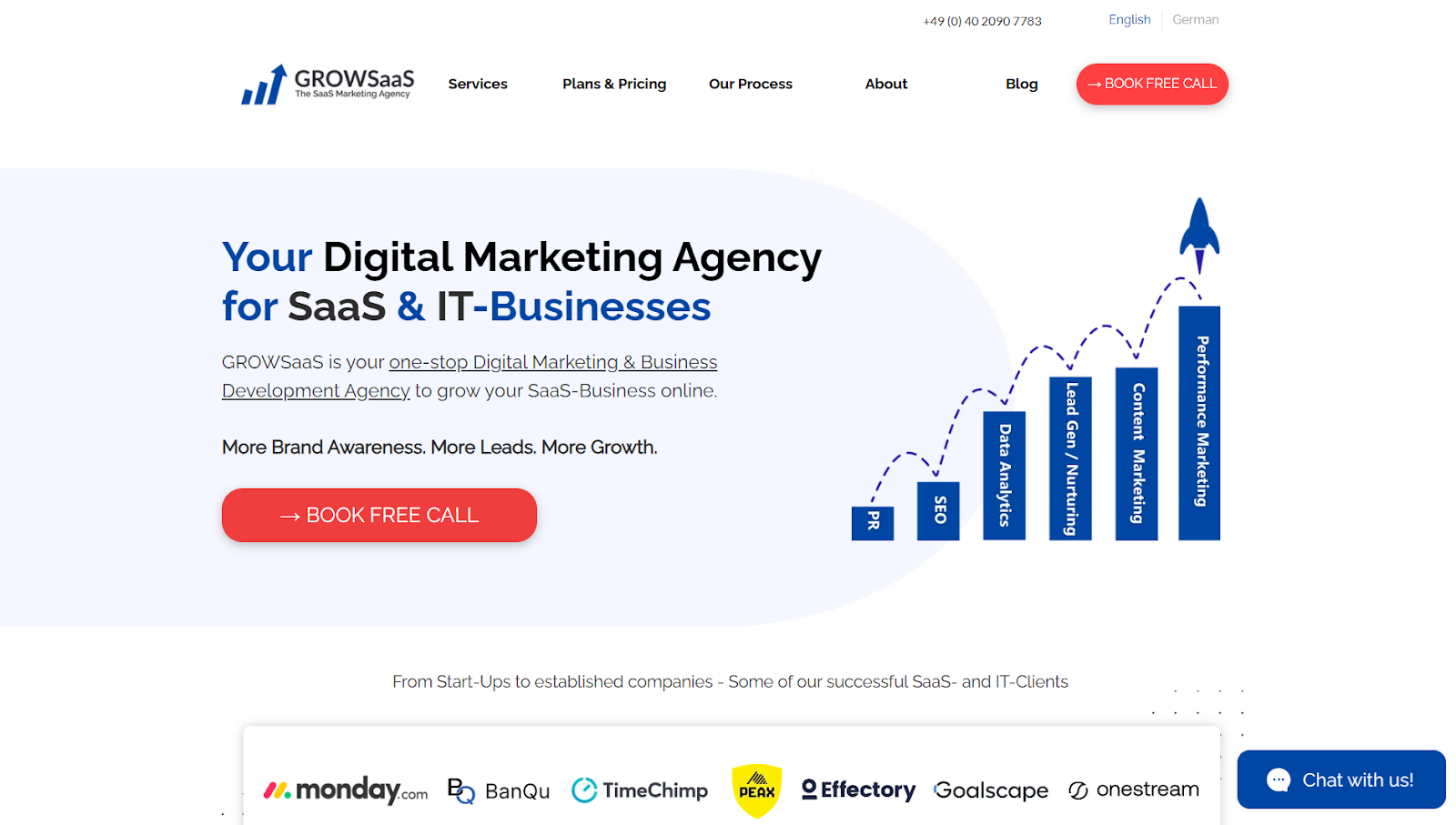 Grow-SaaS website screenshot.