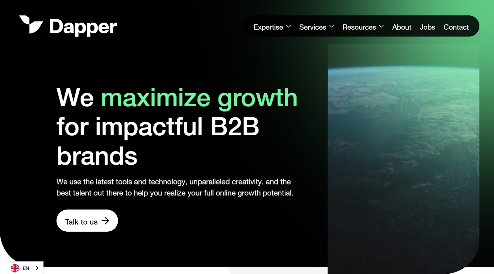 Dapper website screenshot.