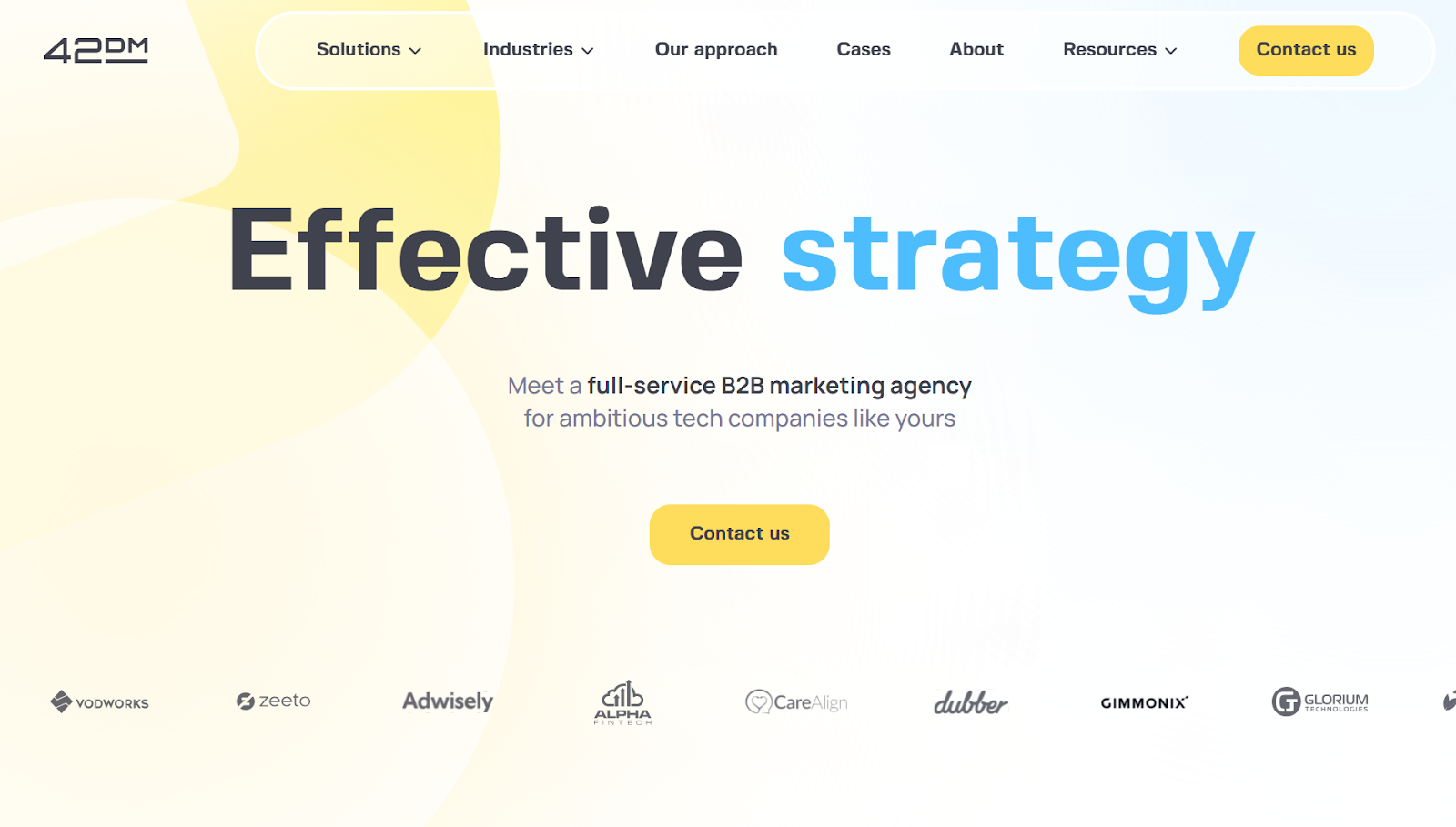42DM website screenshot.