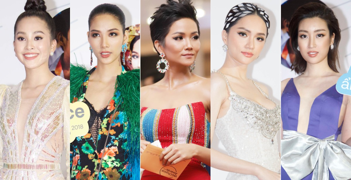 Fierce beauty showdown among Vbiz's most famous beauty queens on the WeChoice red carpet: Glamour and excellence right here!