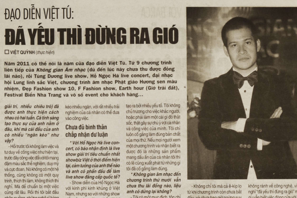 Đạo diễn Việt Tú: "Đã yếu thì đừng ra gió"