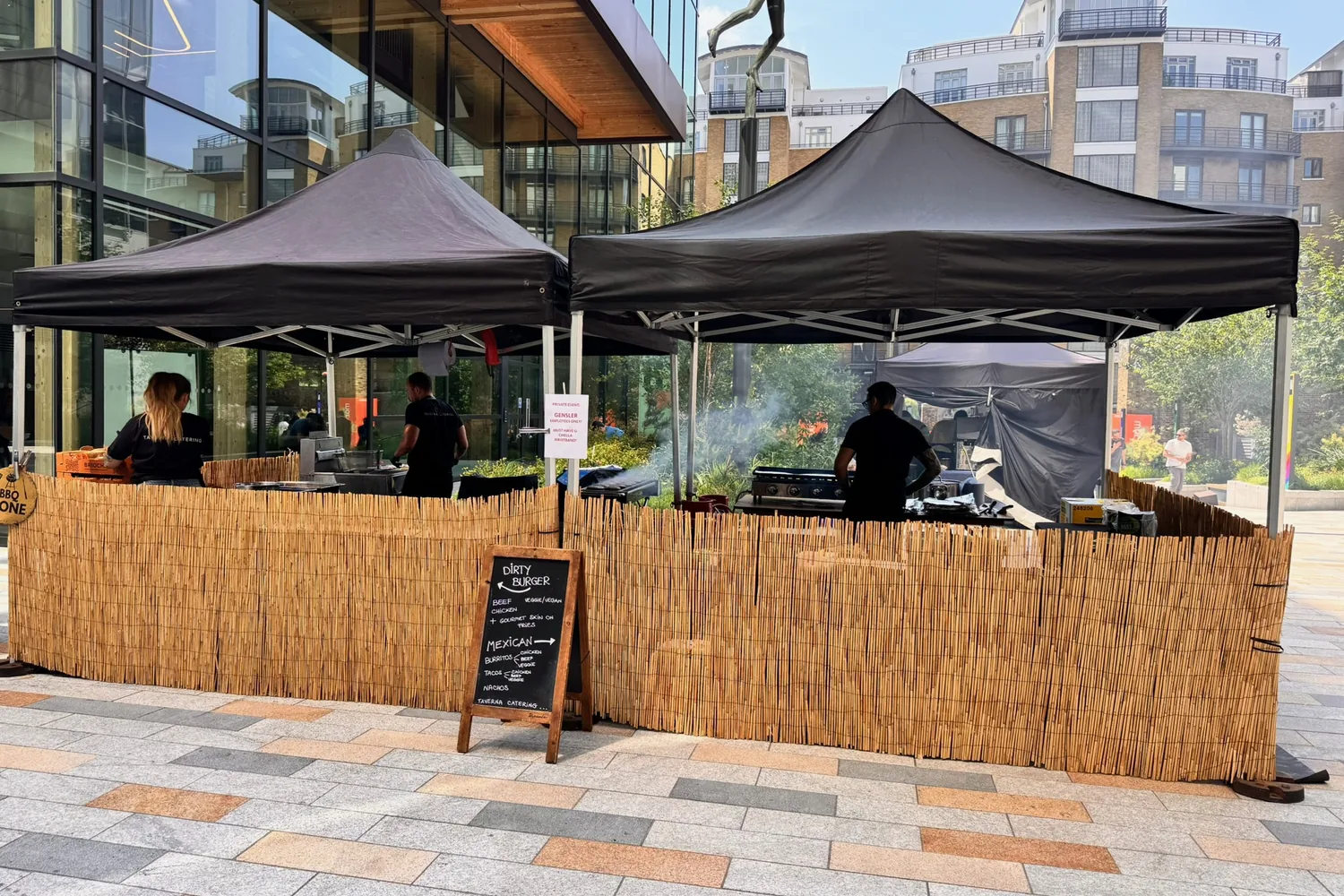 A recent event catered by Taverna Catering in London