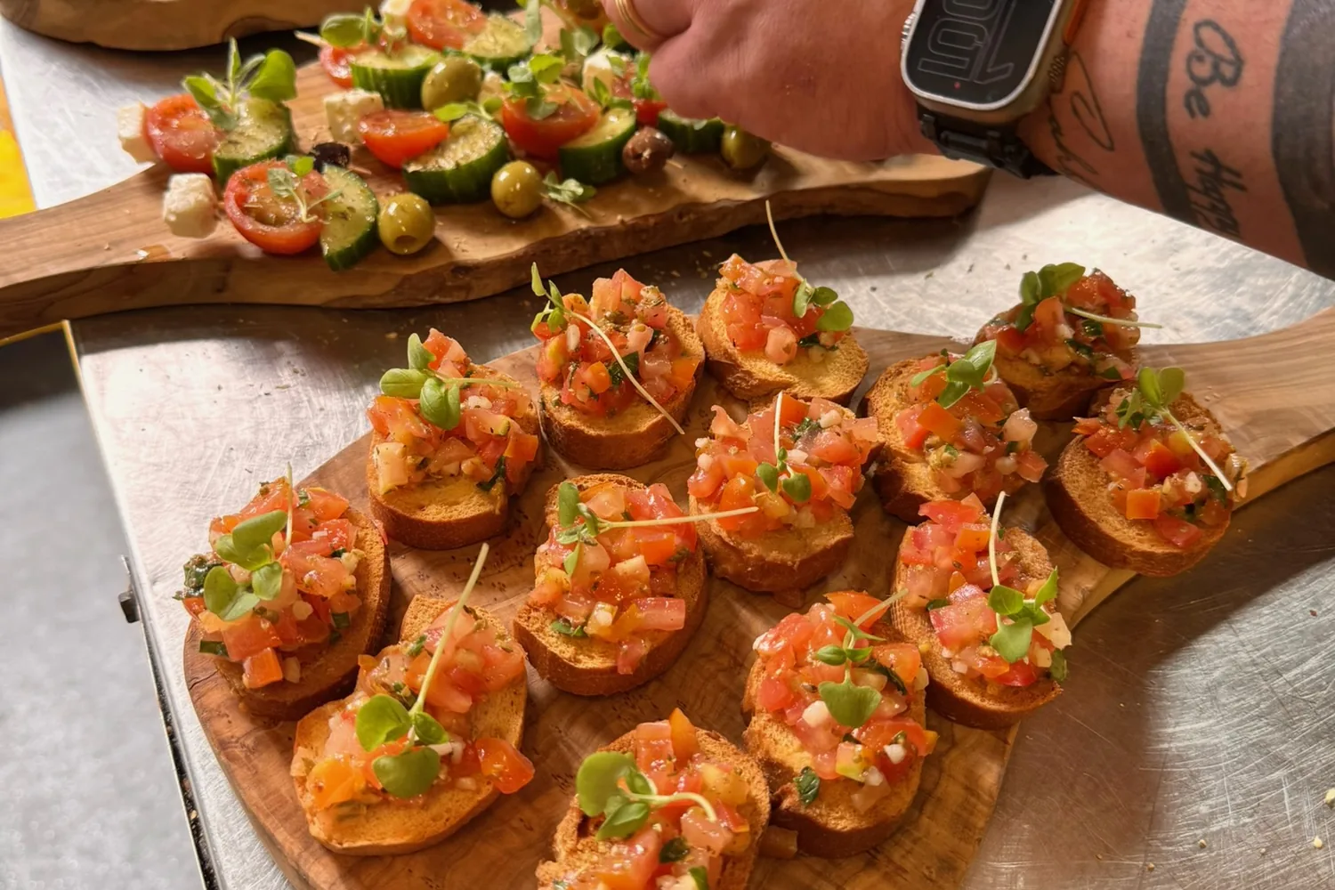 A recent event catered by Taverna Catering in London