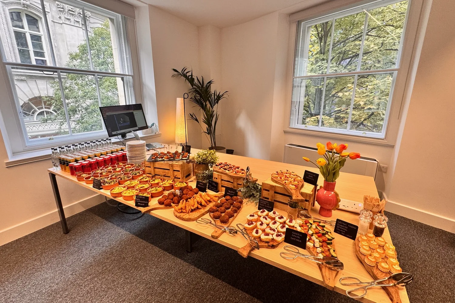 A recent event catered by Taverna Catering in London