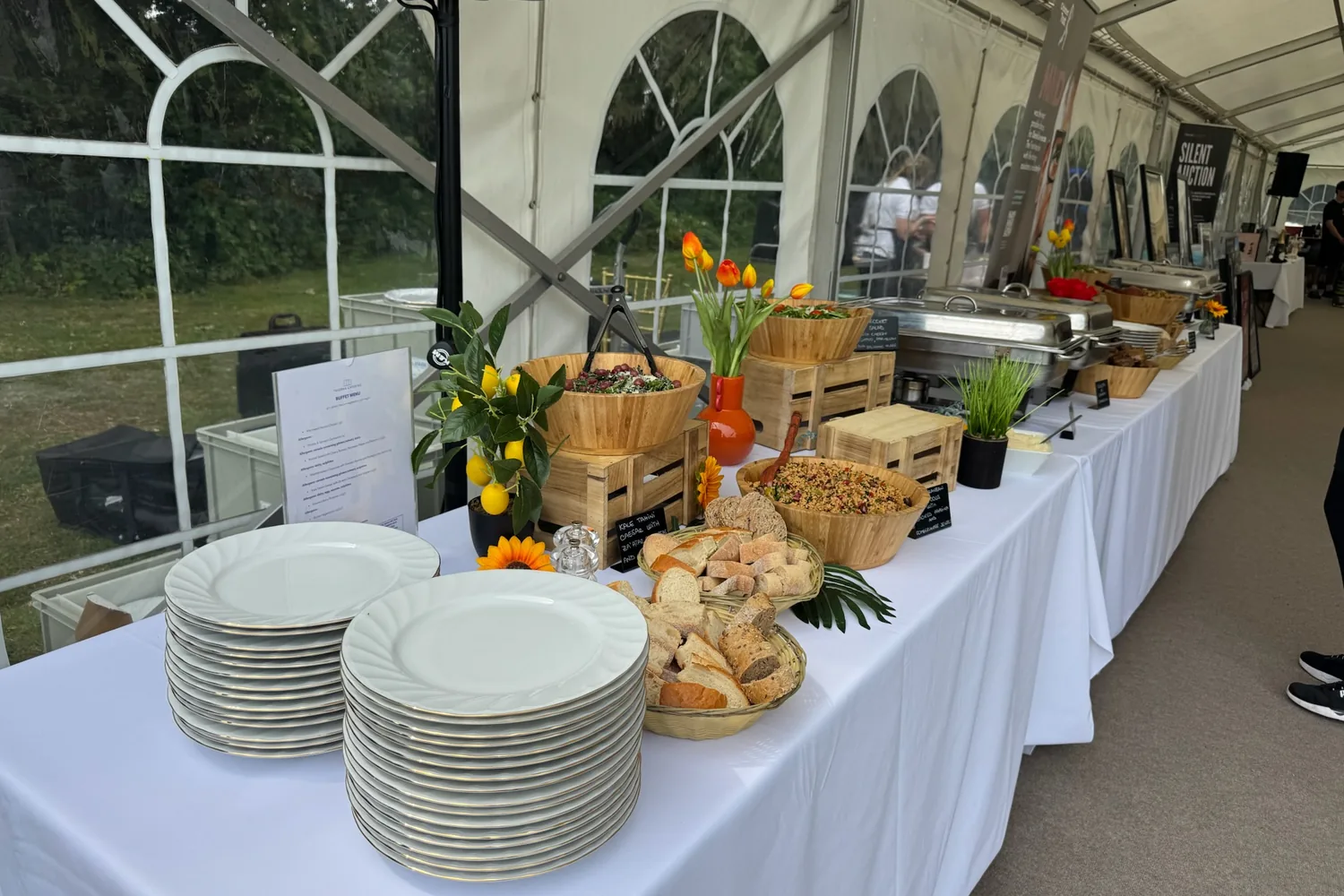 A recent event catered by Taverna Catering in London
