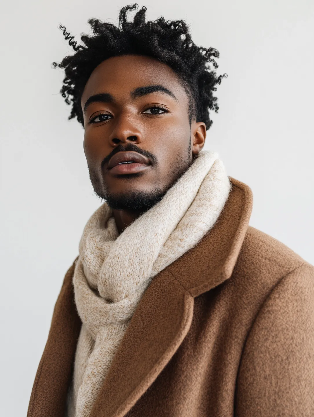 man wearing scarf and jacket