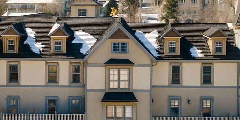 Stone coated roof protecting a home during heavy Ohio winter weather