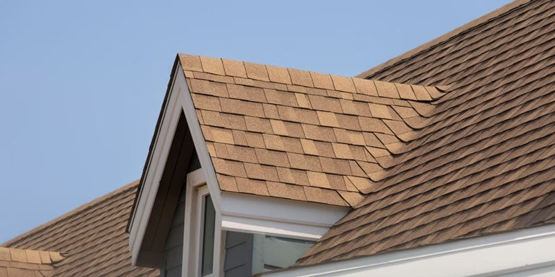 Close-up of asphalt shingle roof on a Toledo, Ohio home