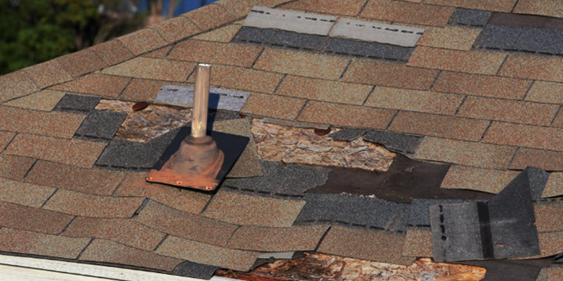 Close-up of Hail Damage on a Toledo, Ohio home