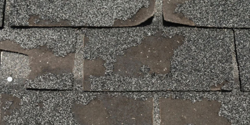 Missing granules on roof shingles
