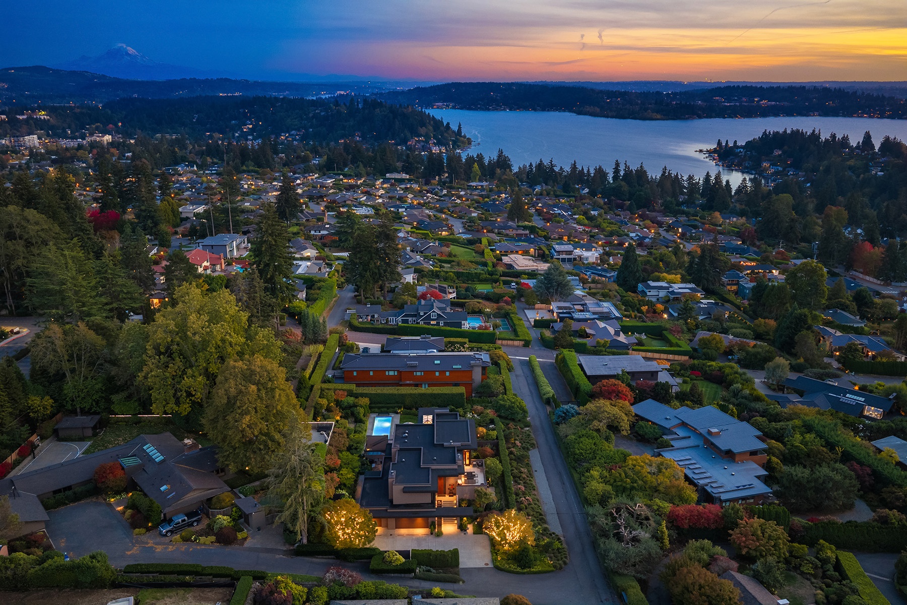 Elevated Clyde Hill Living with 180-degree Panoramic Views