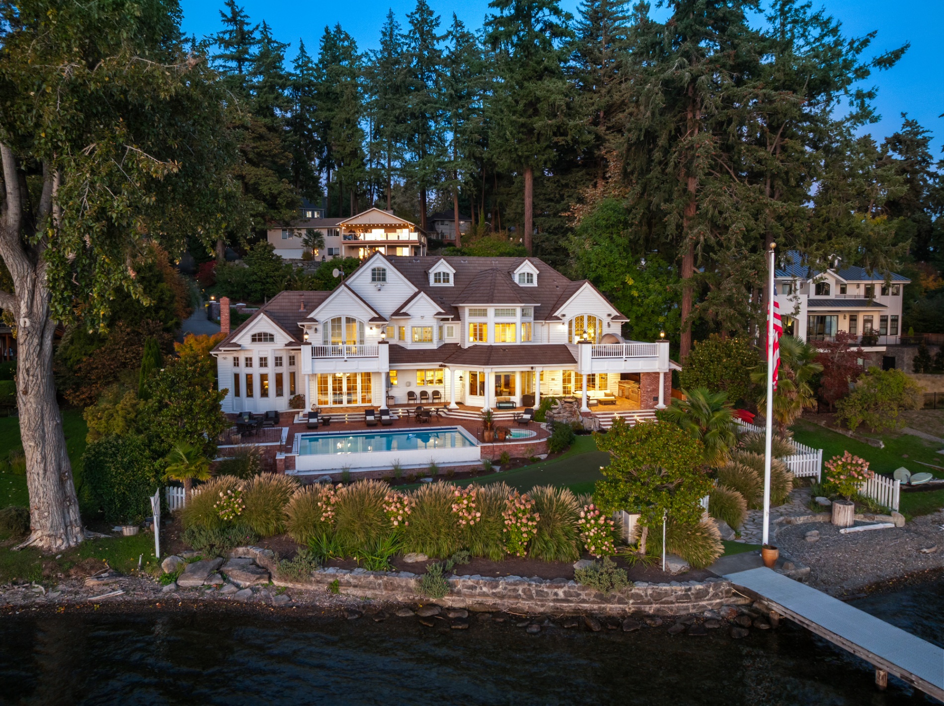 Enatai’s Extraordinary Waterfront Estate with Sweeping West-Facing Views