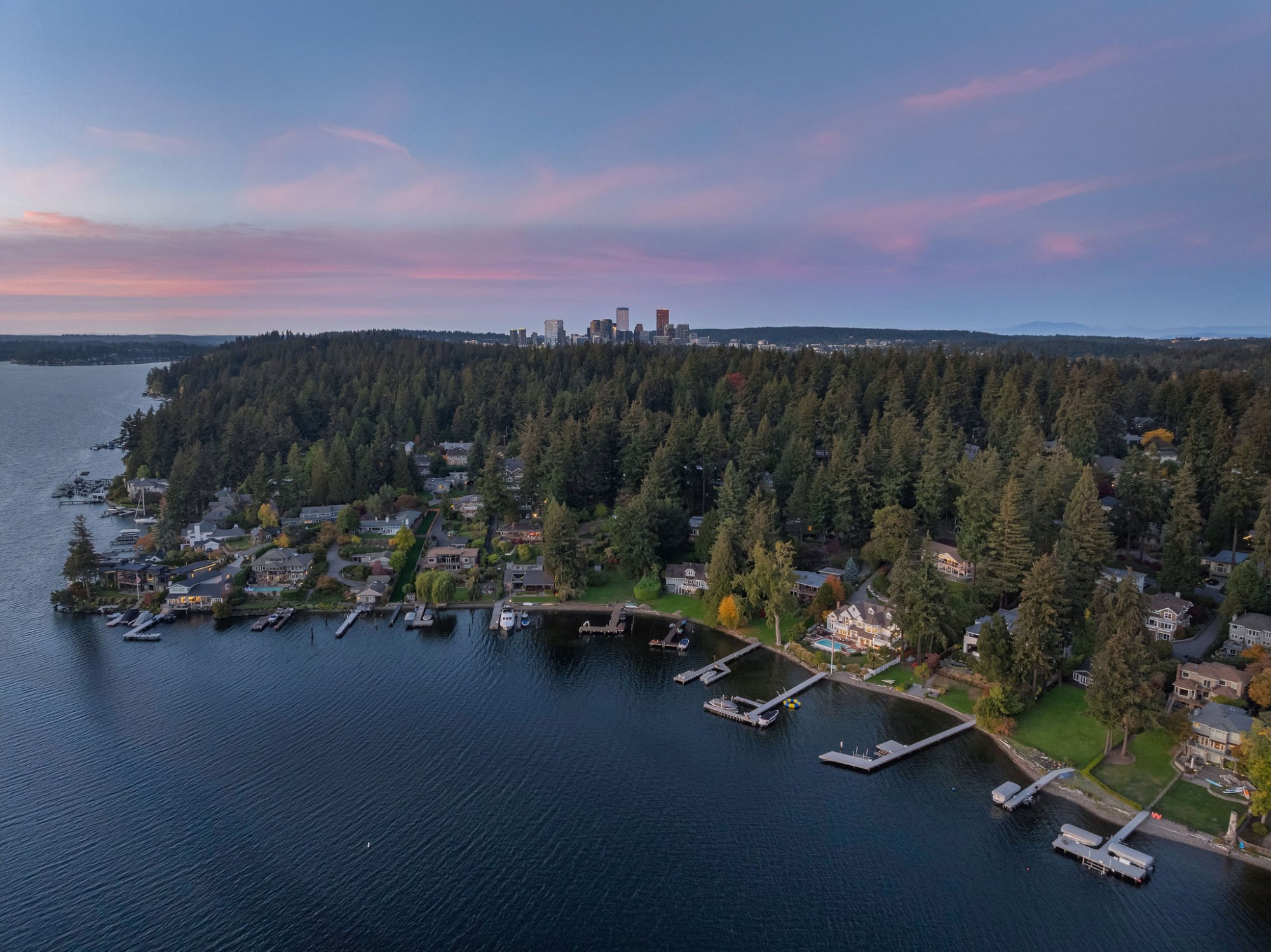 Enatai’s Extraordinary Waterfront Estate with Sweeping West-Facing Views
