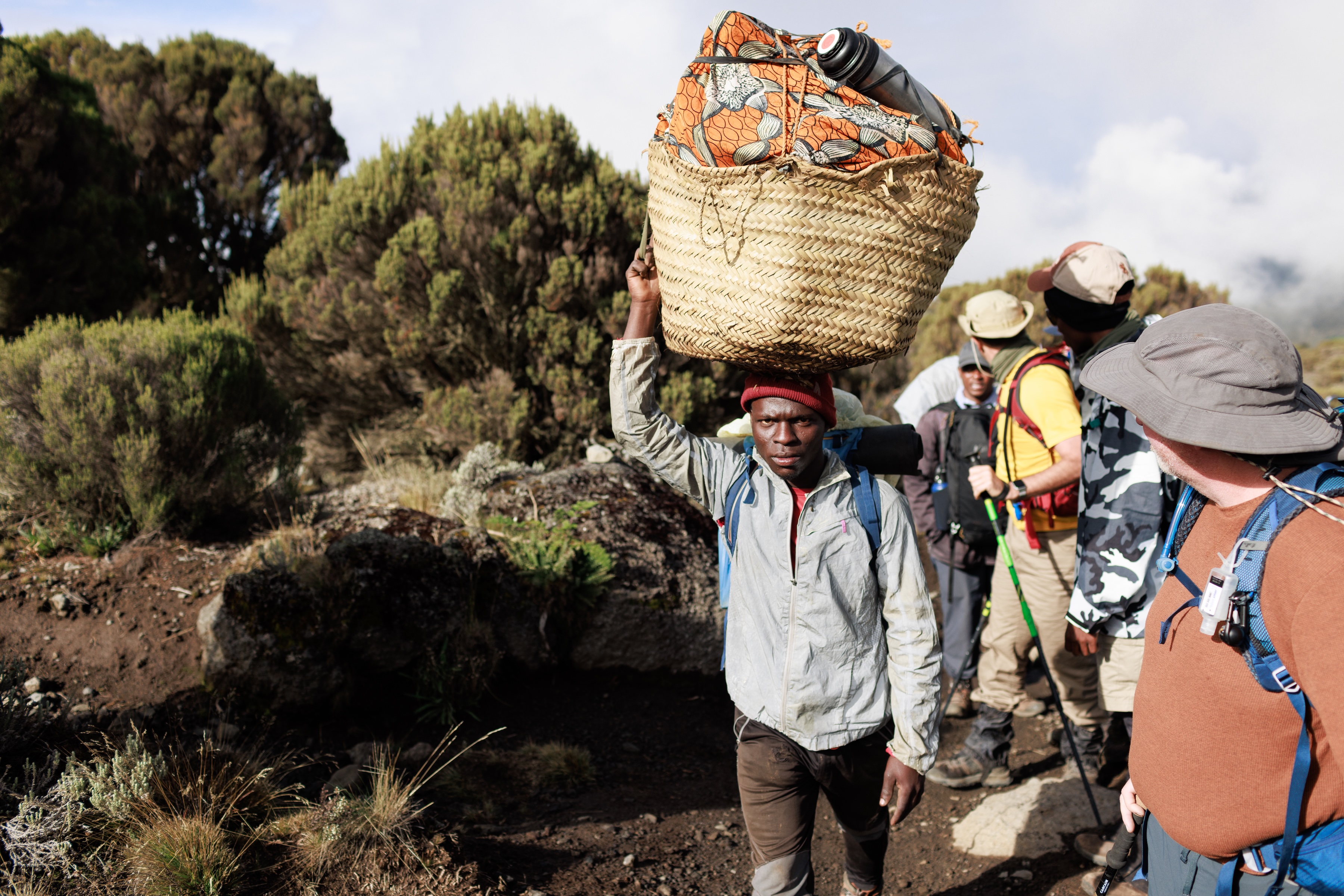 Filming on the summit of Kilimanjaro, Tanzania