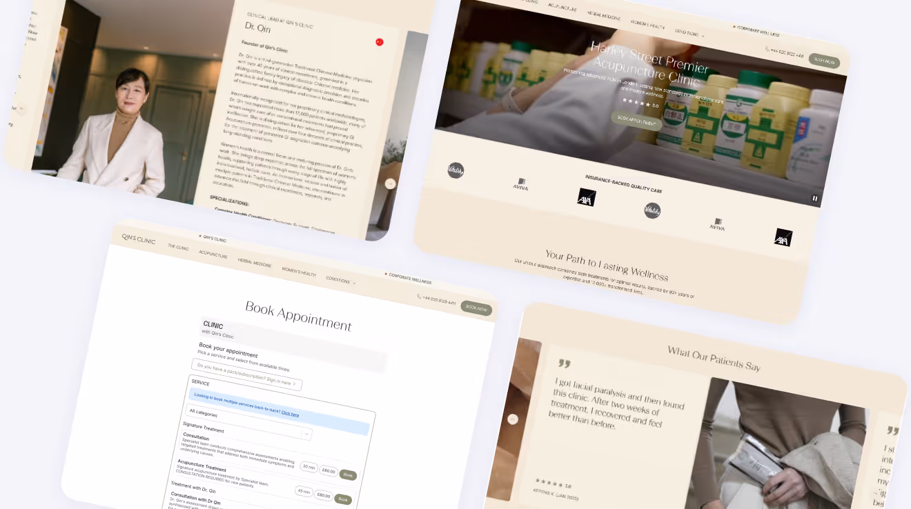 qin's clinic webdesign