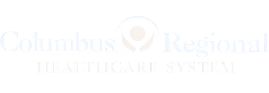 Columbus Regional Healthcare System logo with stylized figure inside a circle.