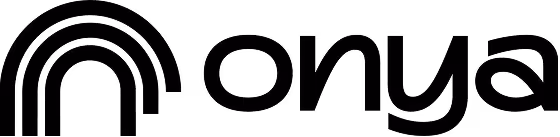 Onya company logo with stylized rainbow and company name.