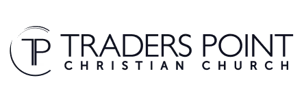 Traders Point Christian Church logo with stylized T and P letters enclosed in a circle.